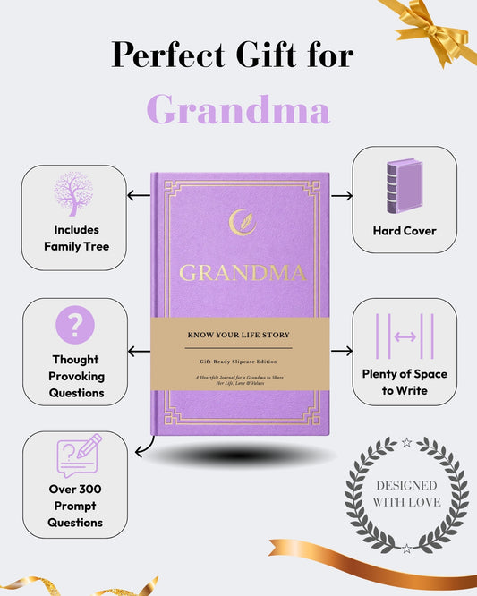 Grandma's Life Story Journal (Hardcover): A Meaningful Keepsake for Grandma to Share Her Journey and Memories