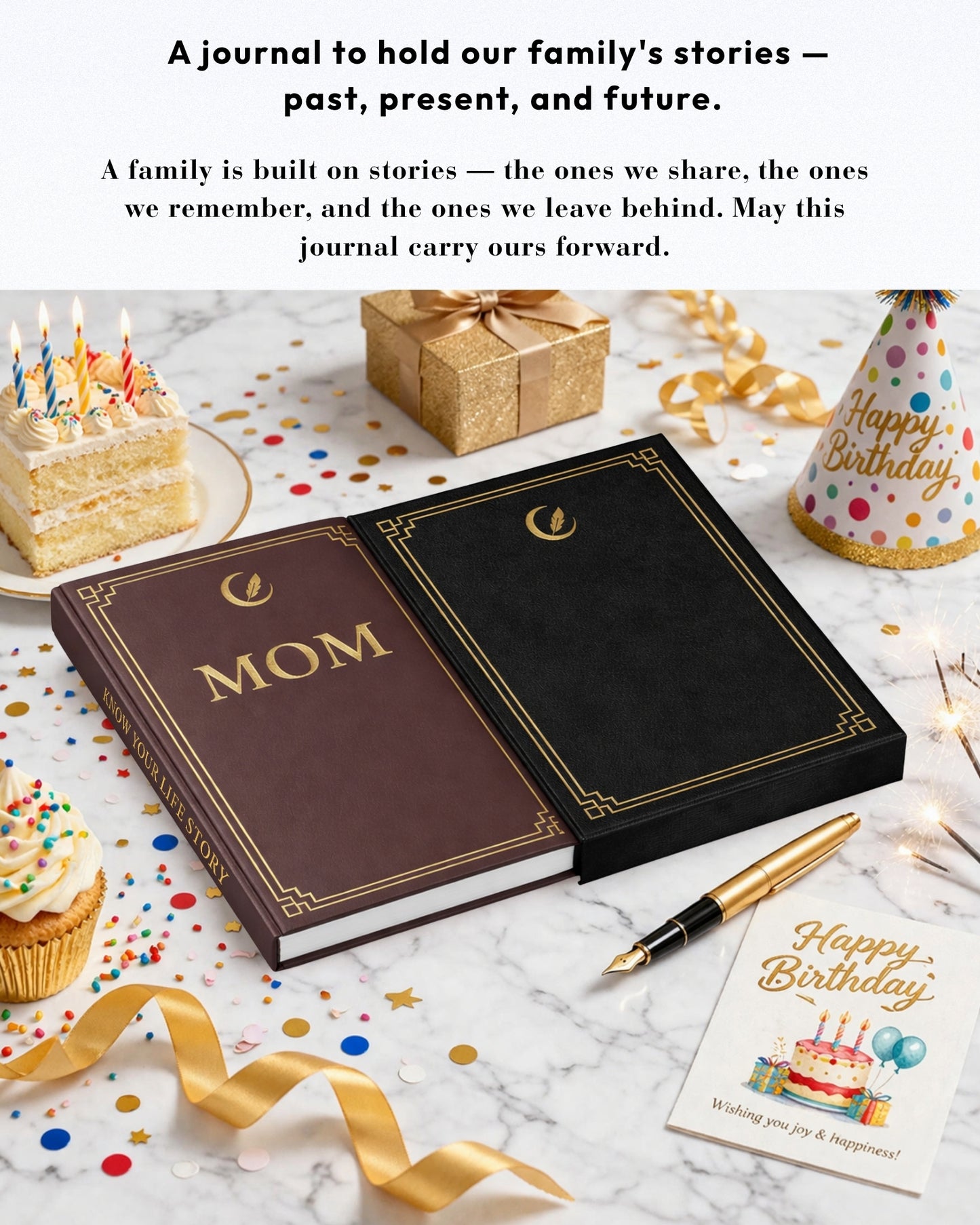 Mom's Life Story Journal (Hardcover): A Meaningful Keepsake for Mom to Share Her Journey and Memories, Book Includes 300+ Prompt Questions, Sentimental Gifts for Mother's Day, Birthday & Christmas
