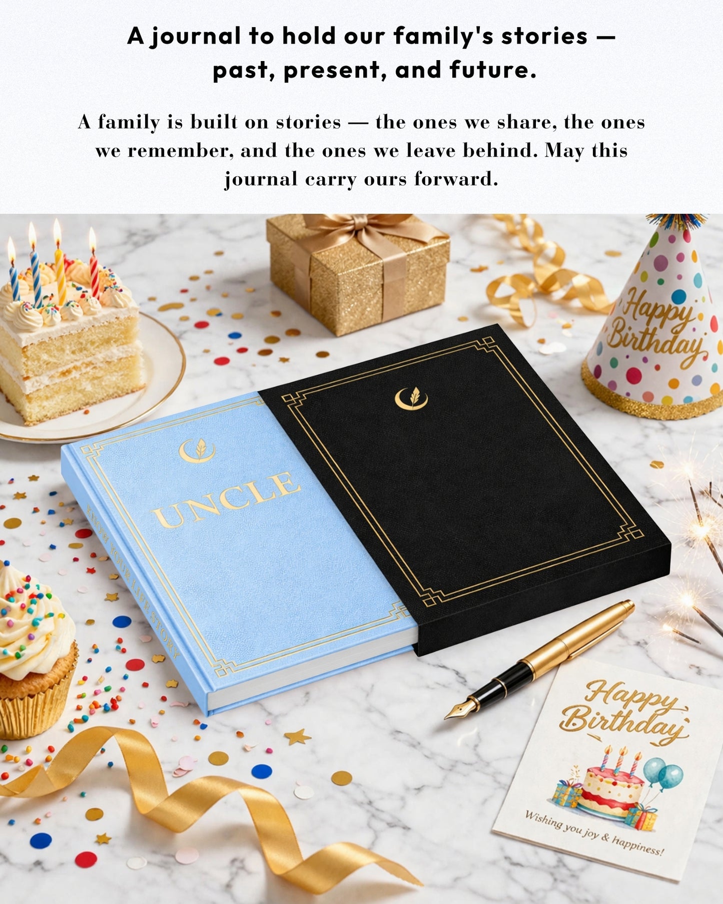 Uncle's Life Story Journal (Hardcover), Sentimental Gifts for Father's Day, Birthday & Christmas