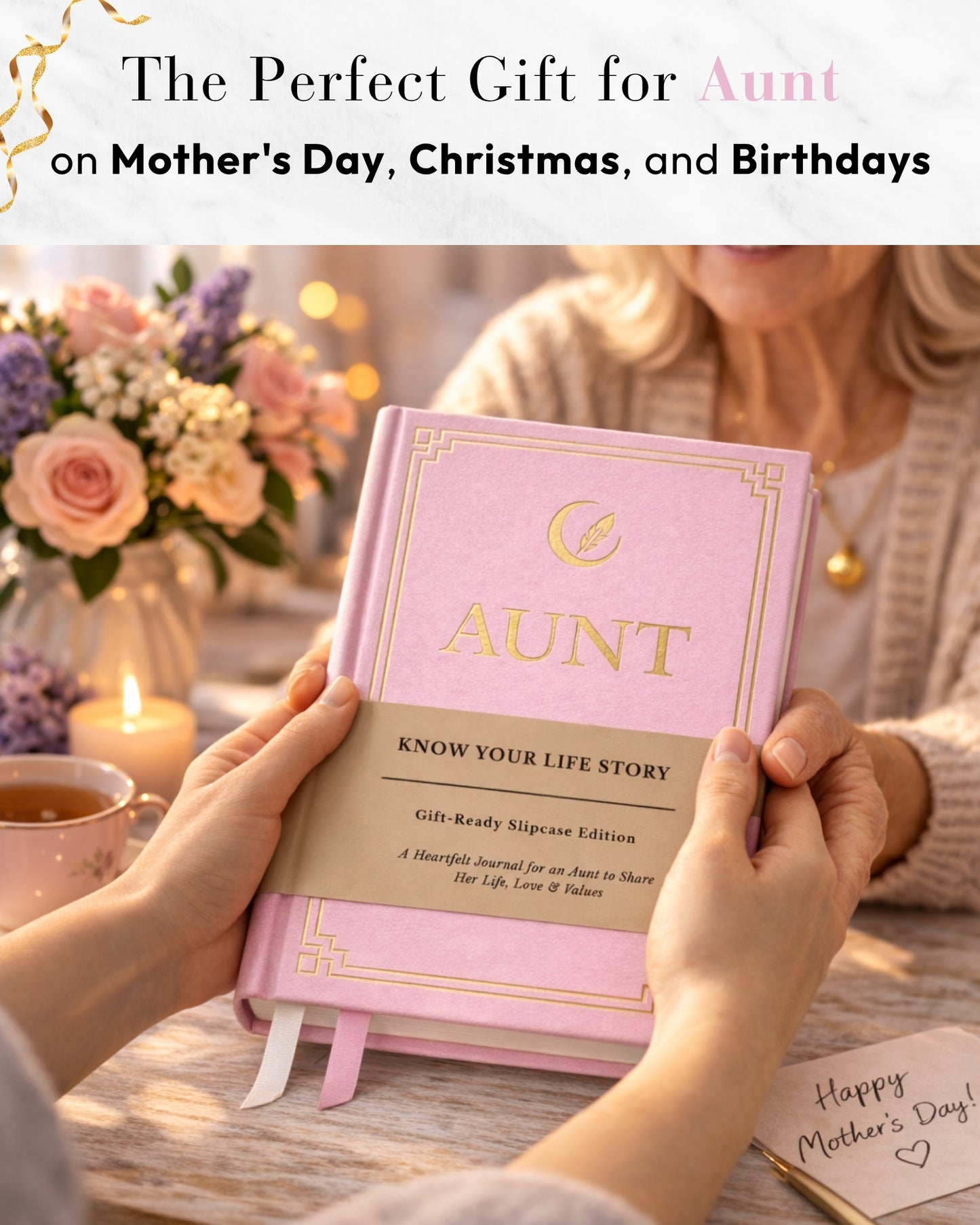 Aunt's Life Story Journal (Hardcover): A Meaningful Keepsake for Aunt to Share Her Journey and Memories