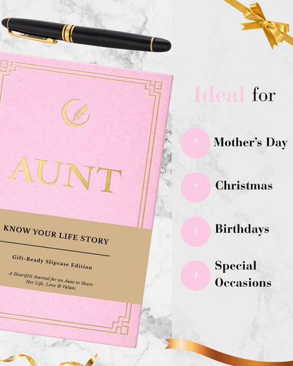 Aunt's Life Story Journal (Hardcover): A Meaningful Keepsake for Aunt to Share Her Journey and Memories