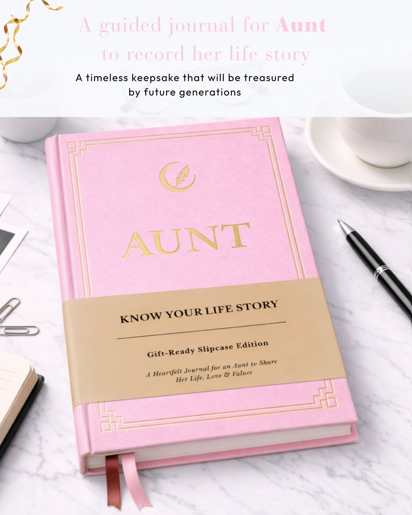 Aunt's Life Story Journal (Hardcover): A Meaningful Keepsake for Aunt to Share Her Journey and Memories