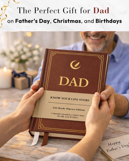Dad's Life Story Journal (Hardcover), Sentimental Gifts for Father's Day, Birthday & Christmas