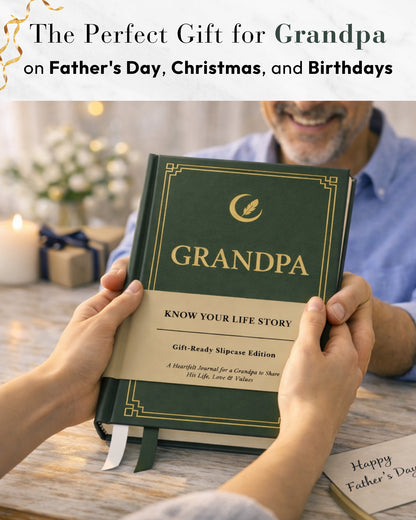 Grandpa's Life Story Journal (Hardcover), Sentimental Gifts for Father's Day, Birthday & Christmas