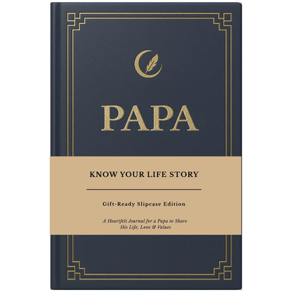 Papa's Life Story Journal (Hardcover), Sentimental Gifts for Father's Day, Birthday & Christmas