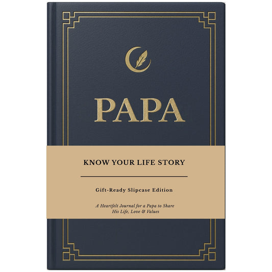 Papa's Life Story Journal (Hardcover), Sentimental Gifts for Father's Day, Birthday & Christmas
