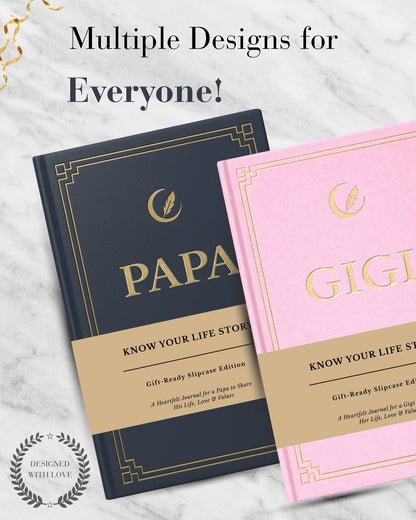 Papa's Life Story Journal (Hardcover), Sentimental Gifts for Father's Day, Birthday & Christmas