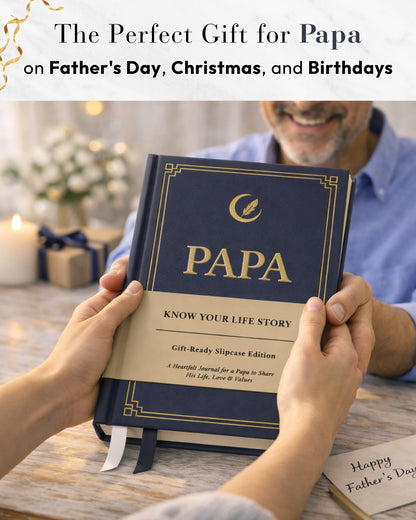 Papa's Life Story Journal (Hardcover), Sentimental Gifts for Father's Day, Birthday & Christmas