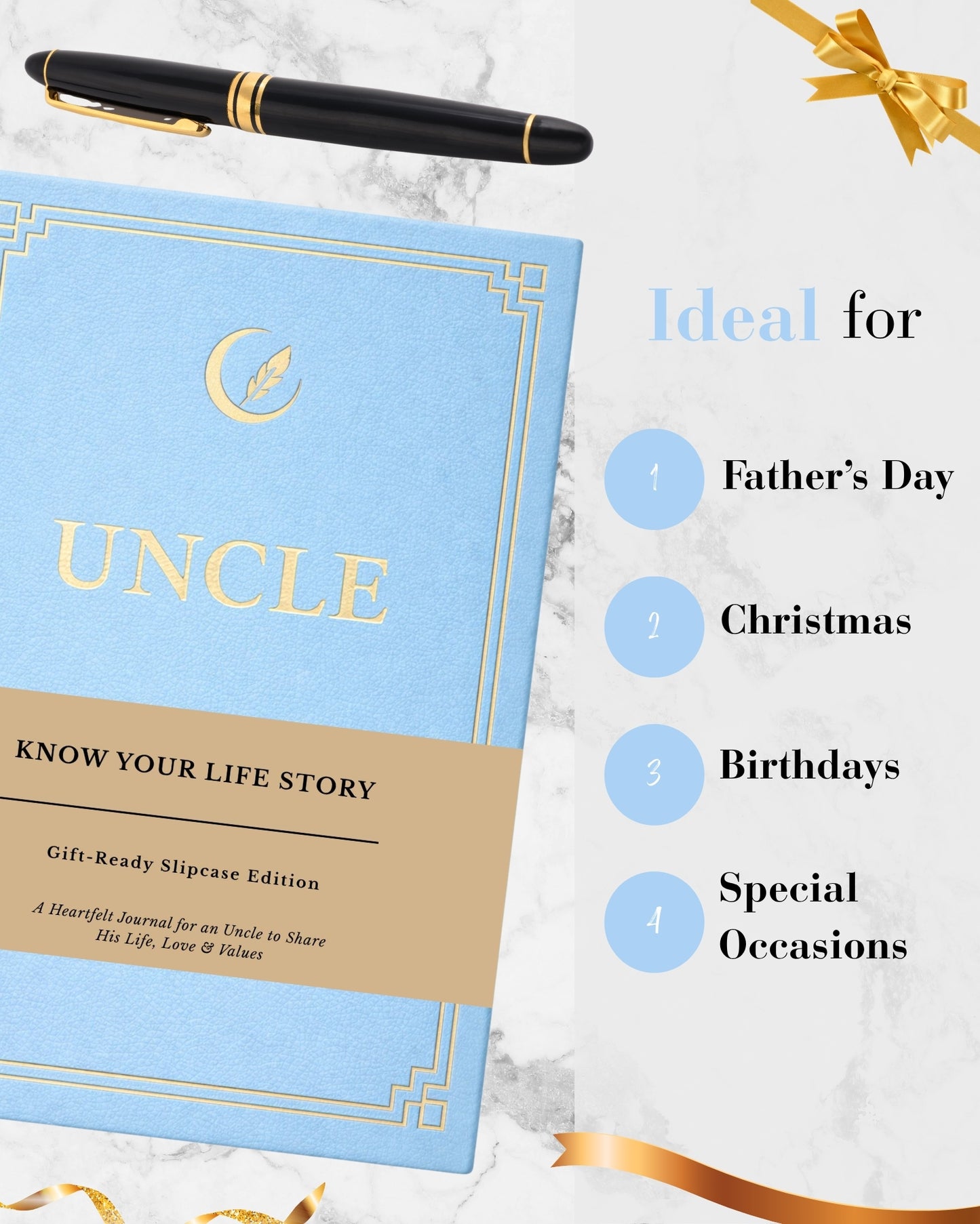Uncle's Life Story Journal (Hardcover), Sentimental Gifts for Father's Day, Birthday & Christmas