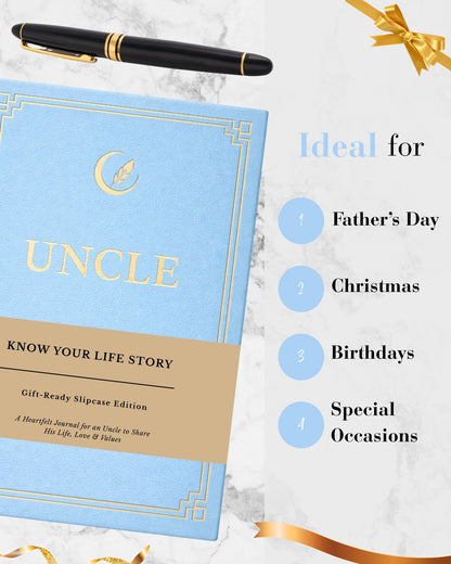 Uncle's Life Story Journal (Hardcover), Sentimental Gifts for Father's Day, Birthday & Christmas