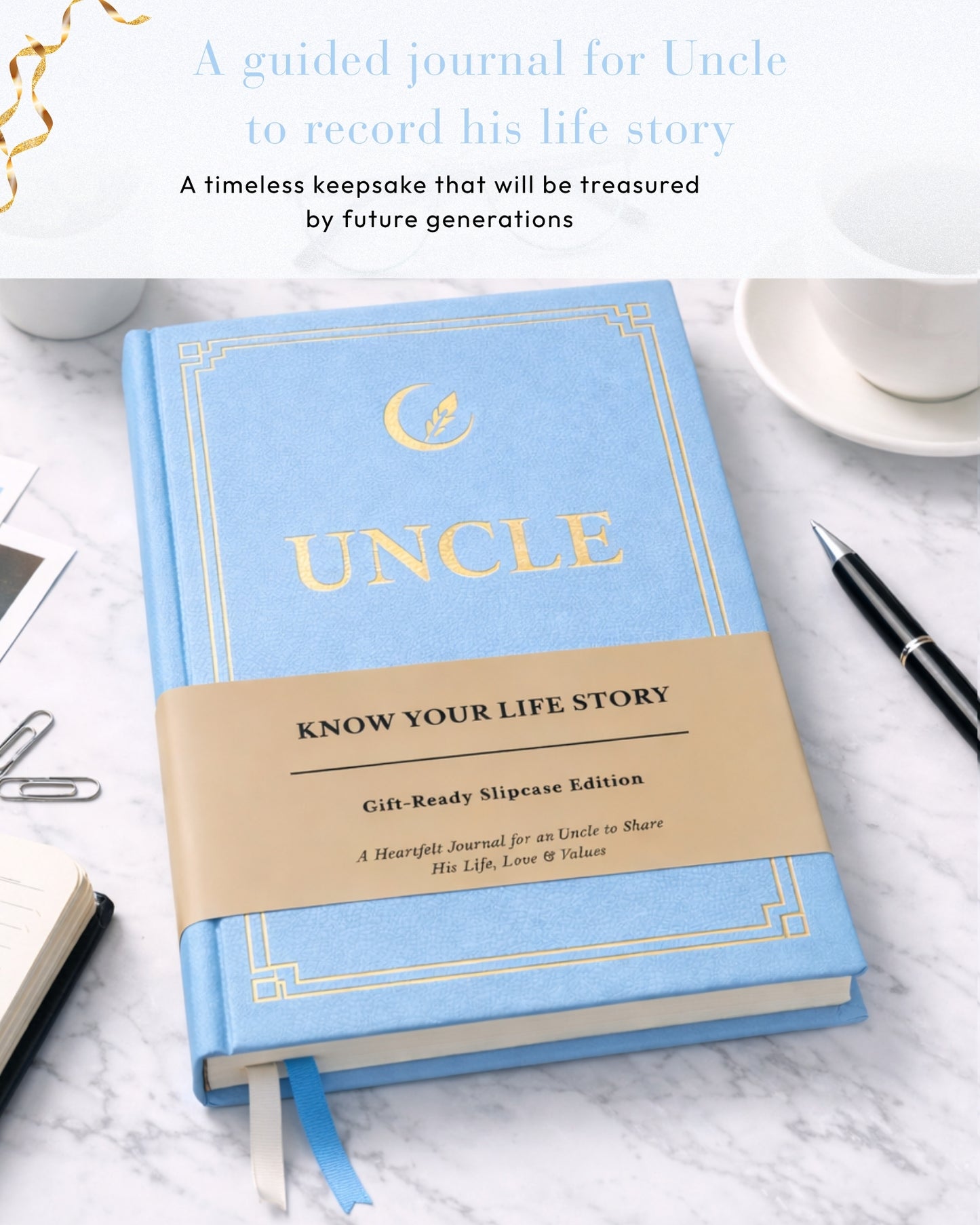 Uncle's Life Story Journal (Hardcover), Sentimental Gifts for Father's Day, Birthday & Christmas
