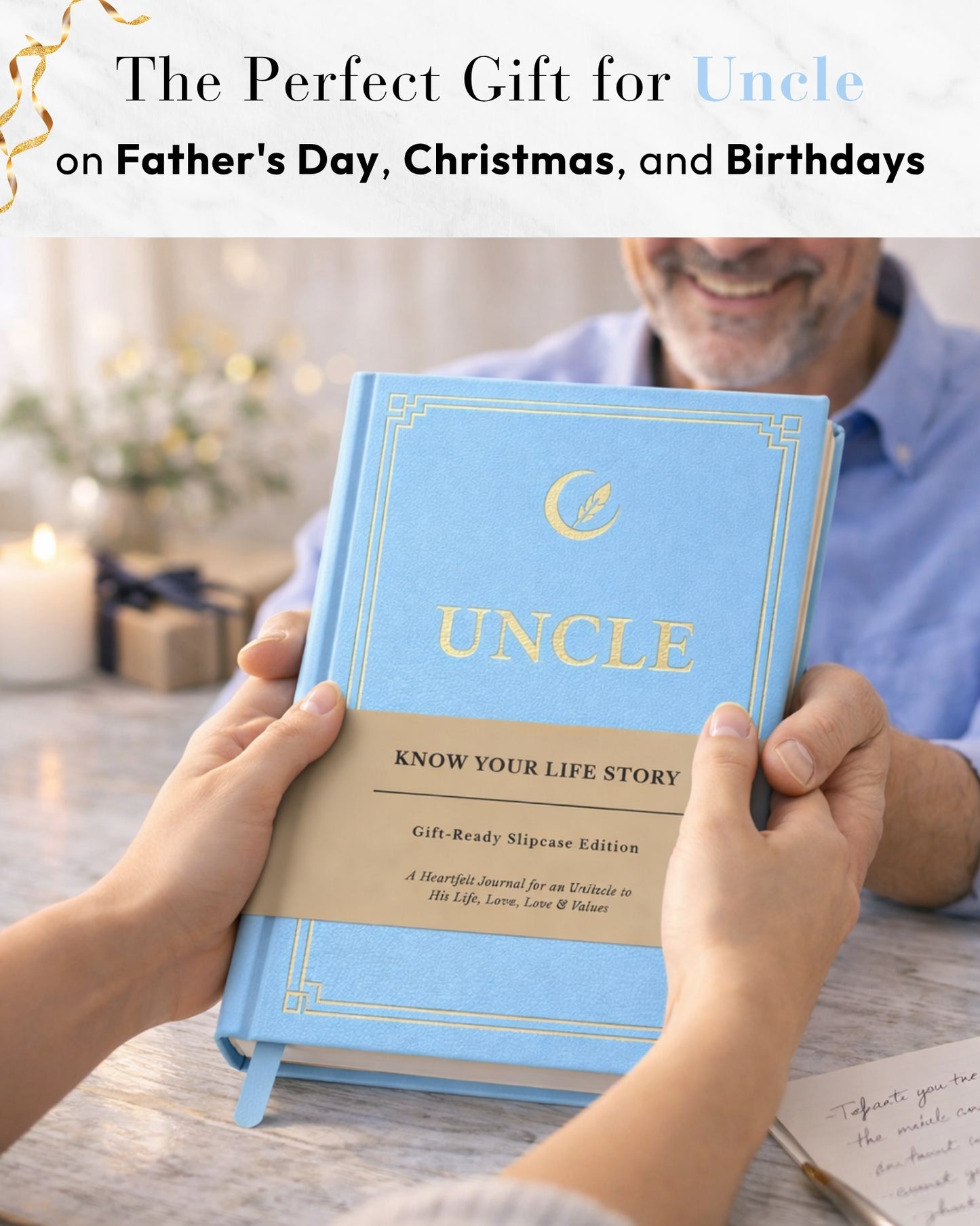 Uncle's Life Story Journal (Hardcover), Sentimental Gifts for Father's Day, Birthday & Christmas